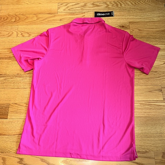 NWT Adidas Pink Climachill Club Polo Size L - Picture 2 of 9